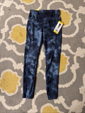 Kids Navy Tie-Dye Leggings